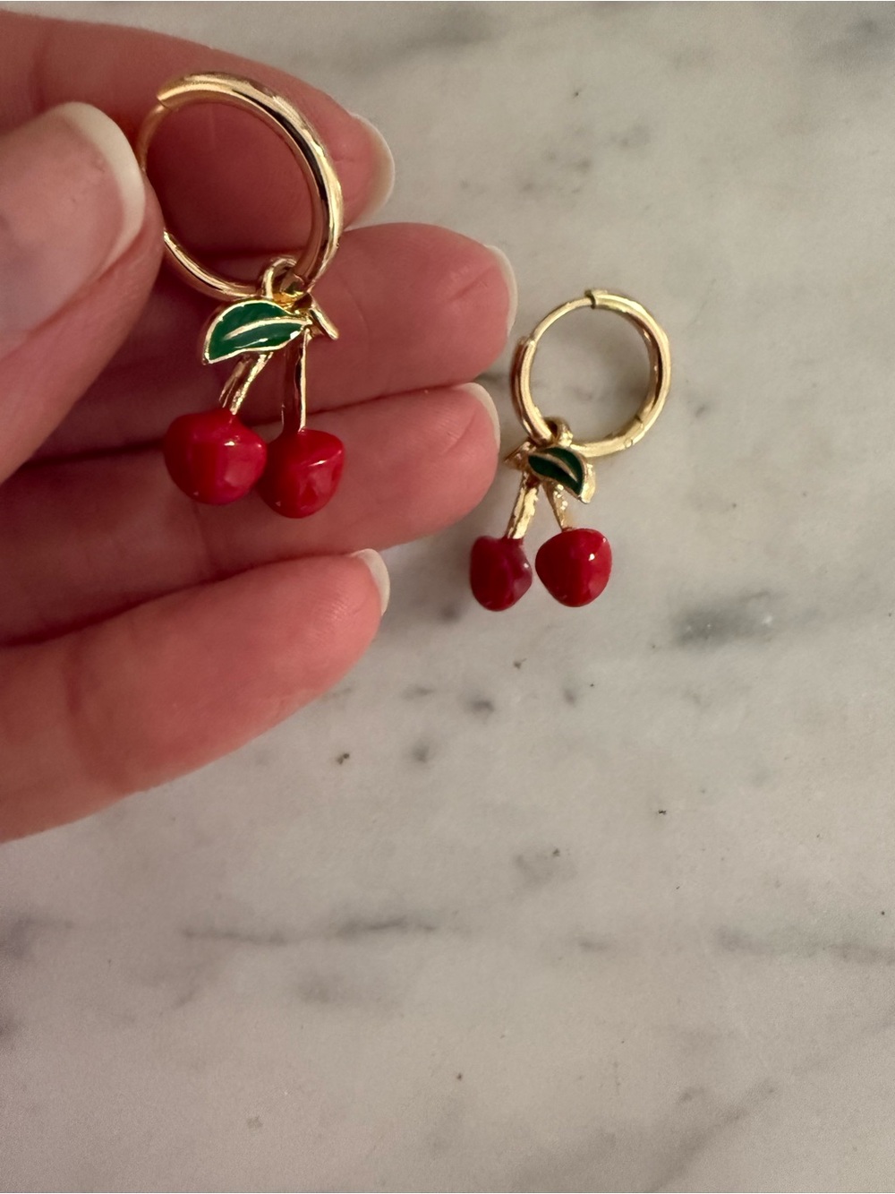 Anthropologie cherry earrings worn once excellent condition